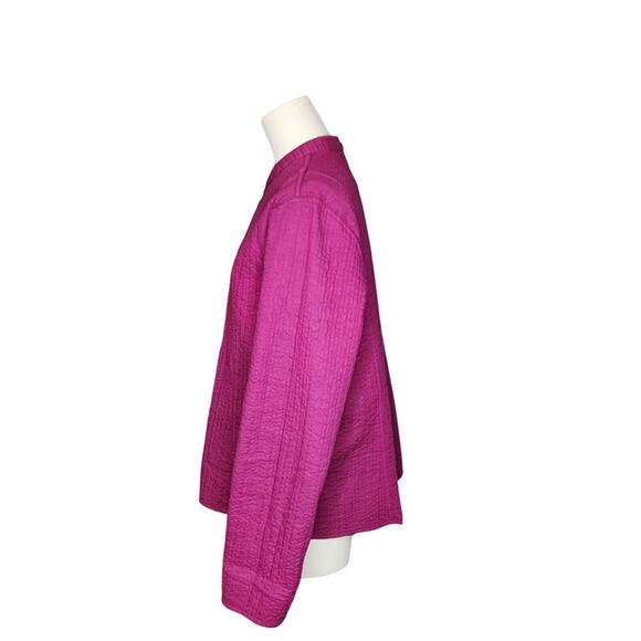 Vtg Handmade Reversible Quilted Funky Retro Purple Colorful Abstract Jacket Sz S - Picture 6 of 7